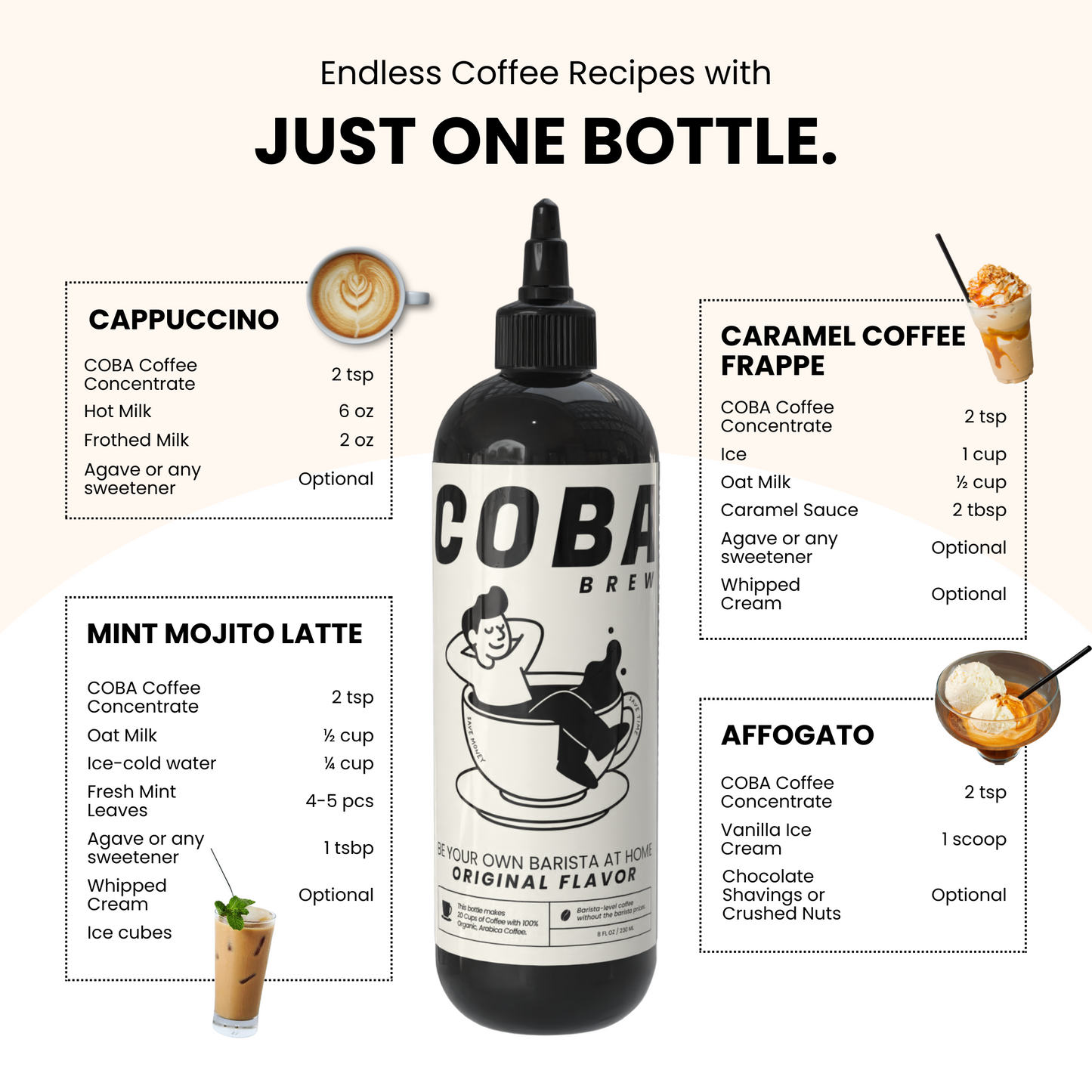 COBA Coffee Concentrate. Brew 20 Cups of Coffee in Seconds